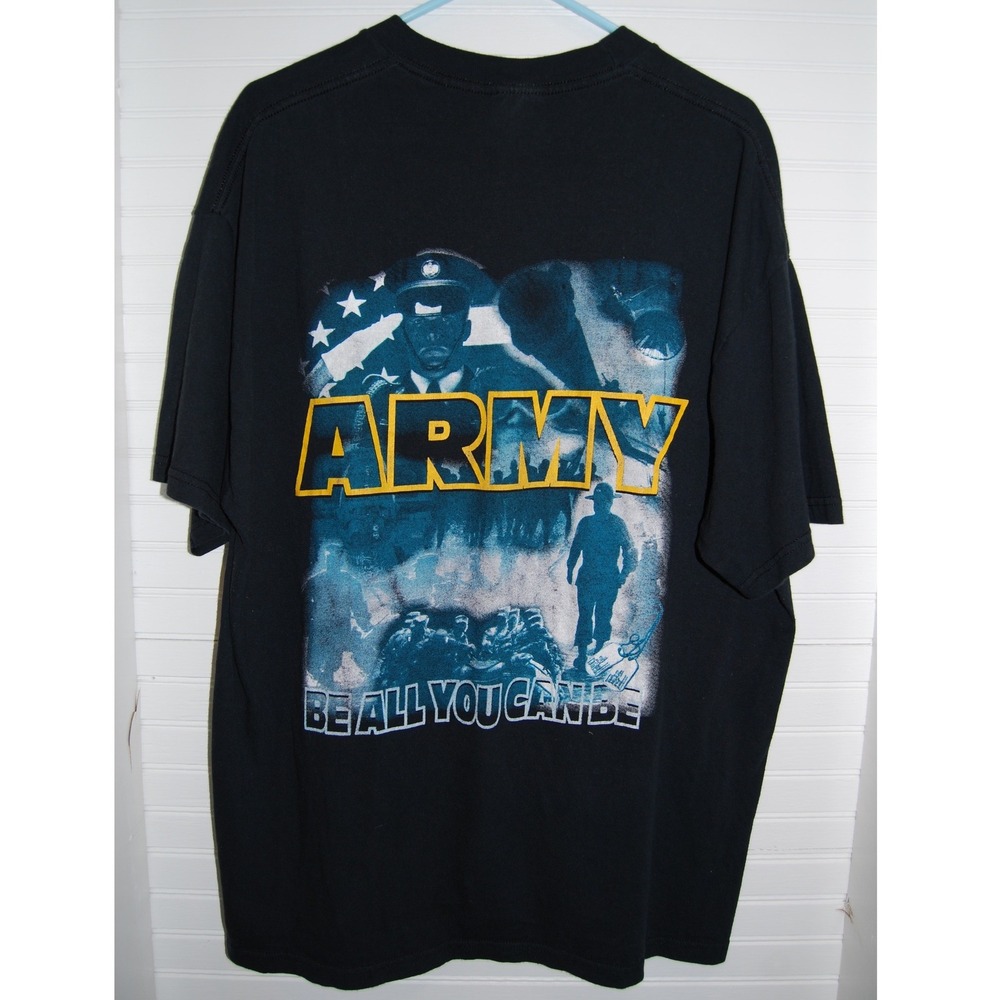 Vintage Army tshirt men's XL "Be All You Can Be" Y2K Black jeezees tee